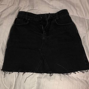 Black Denim Skirt